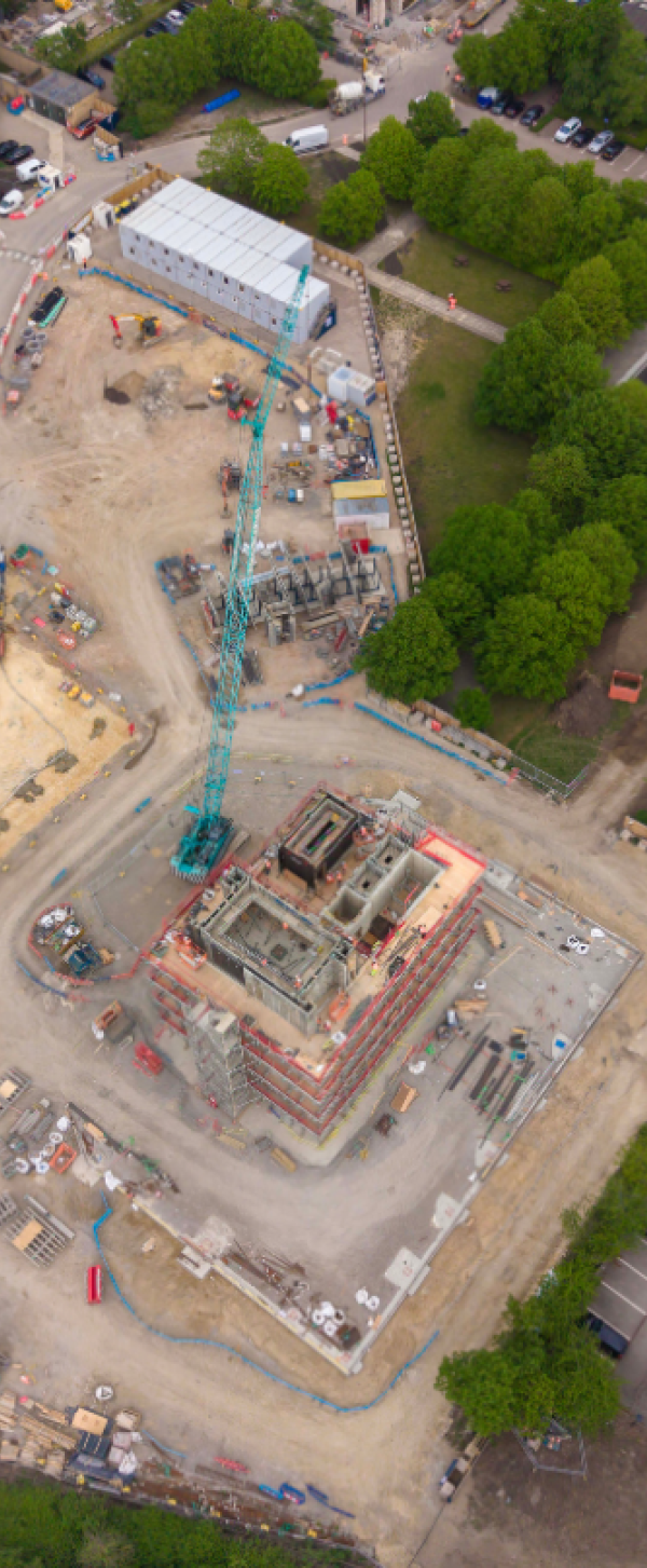 Dirac Building under construction at St John's Innovation Park in Cambridge