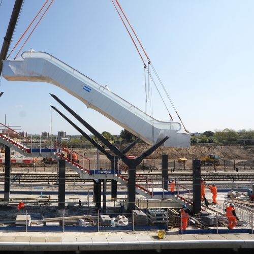 Brent Cross West escalator installation