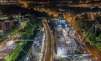 University of Birmingham shot at night