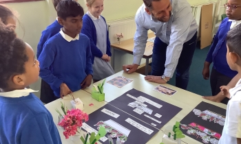 Colin Bexley with group of Northgate pupils.jpg