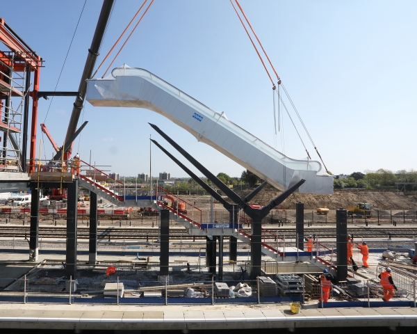 Brent Cross West escalator installation