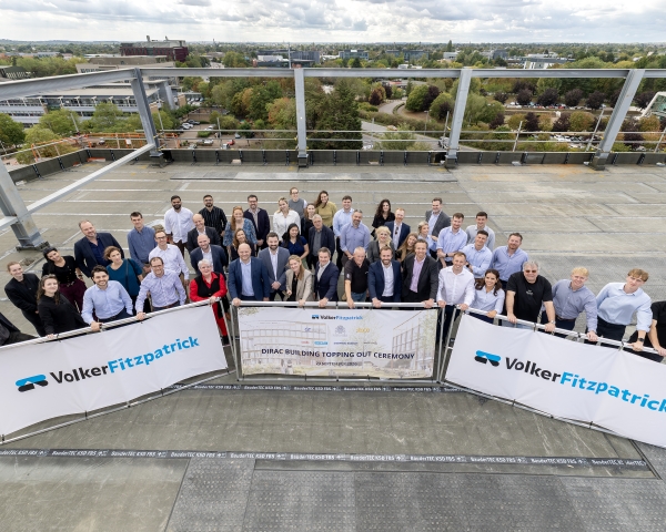 Dirac Building topping out ceremony at St John's Innovation Park Cambridge