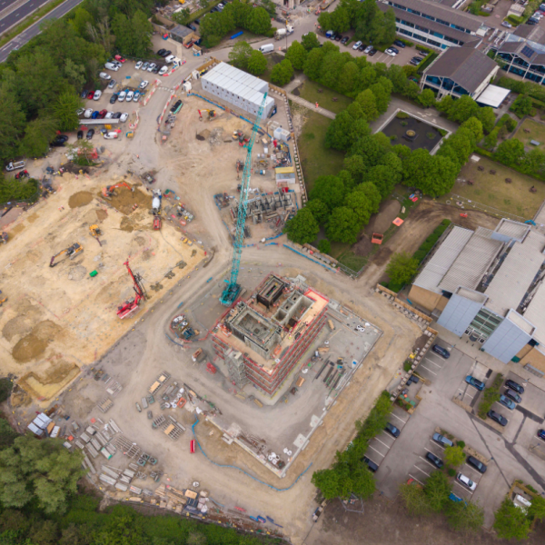 Dirac Building under construction at St John's Innovation Park in Cambridge