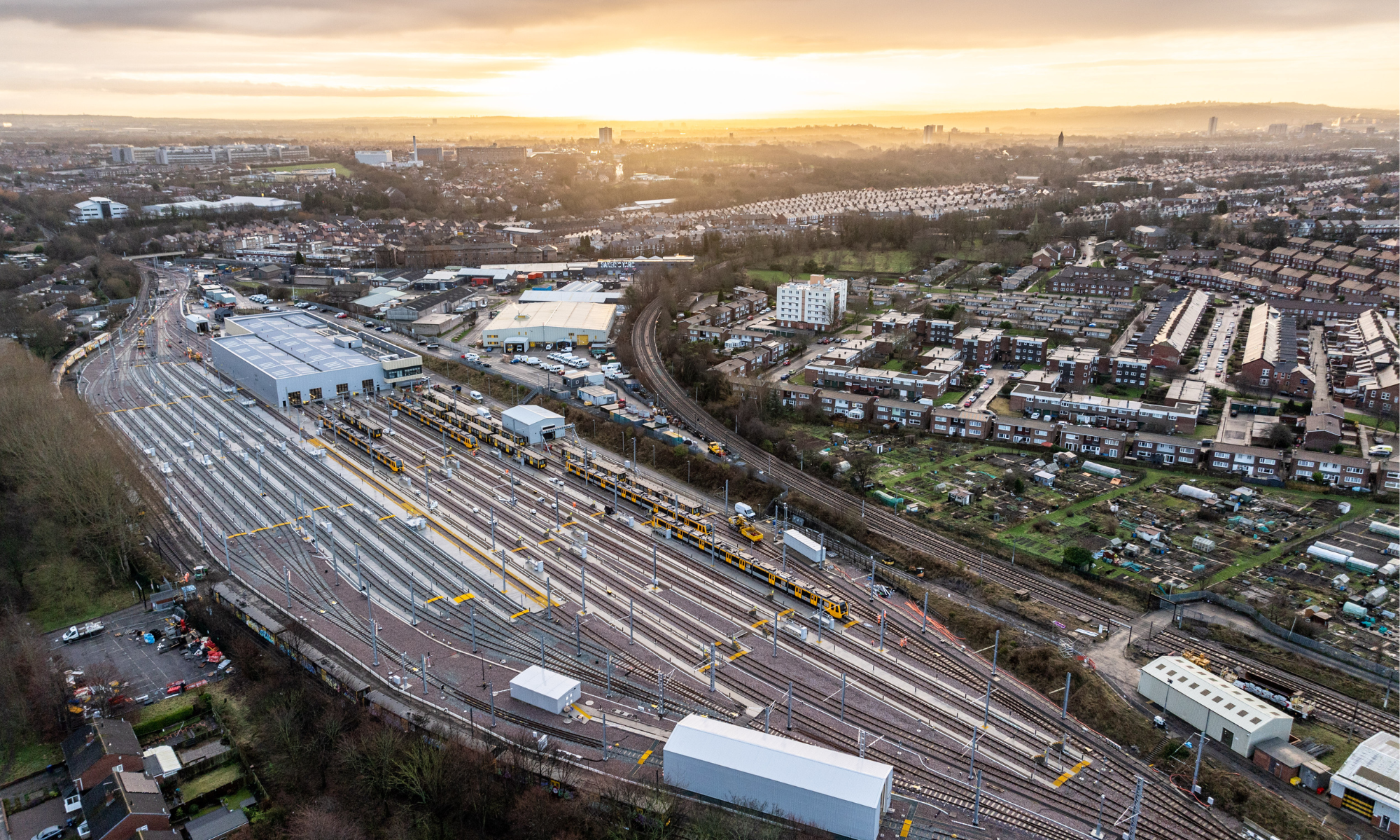 Gosforth Depot aerial shot