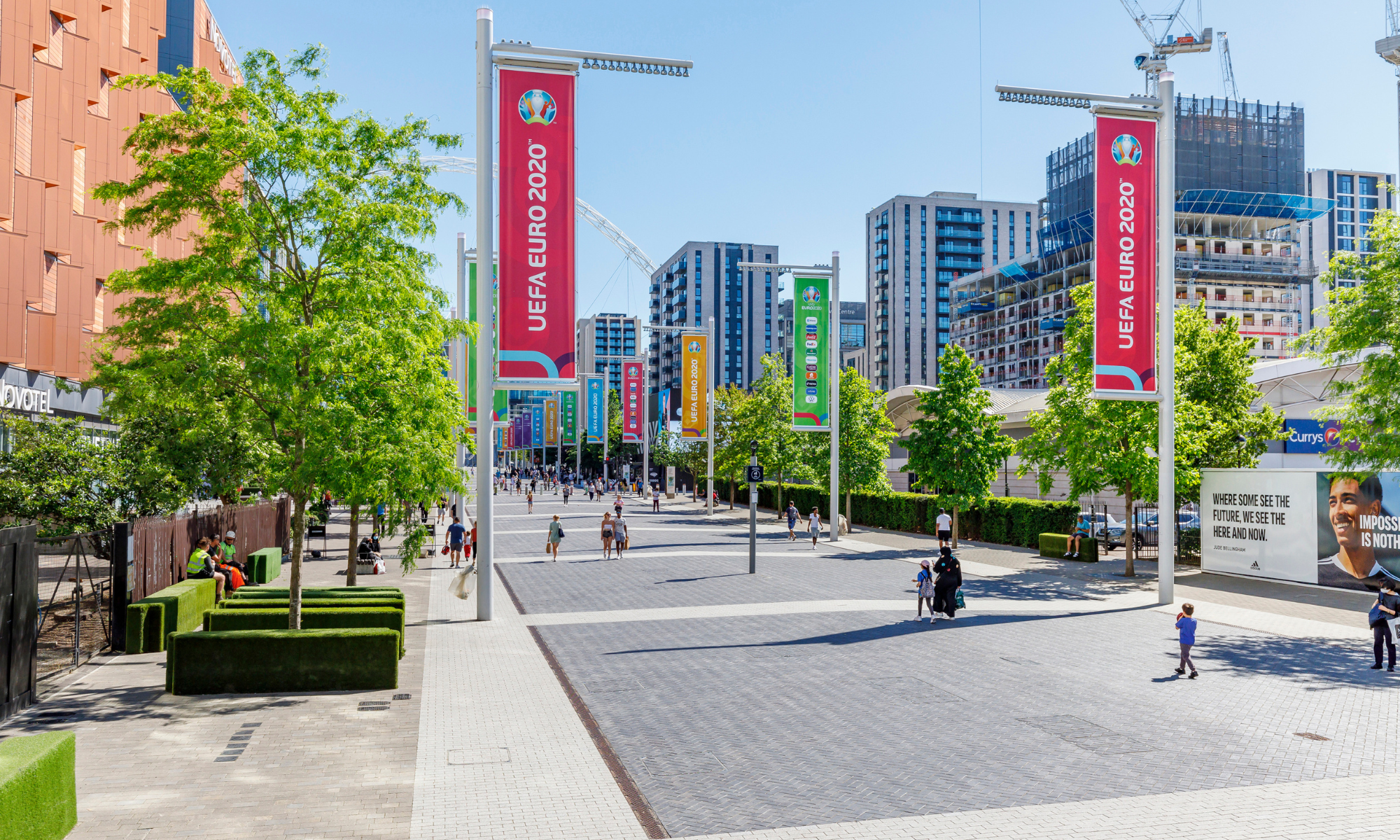 Olympic Way leading away from Wembley Stadium