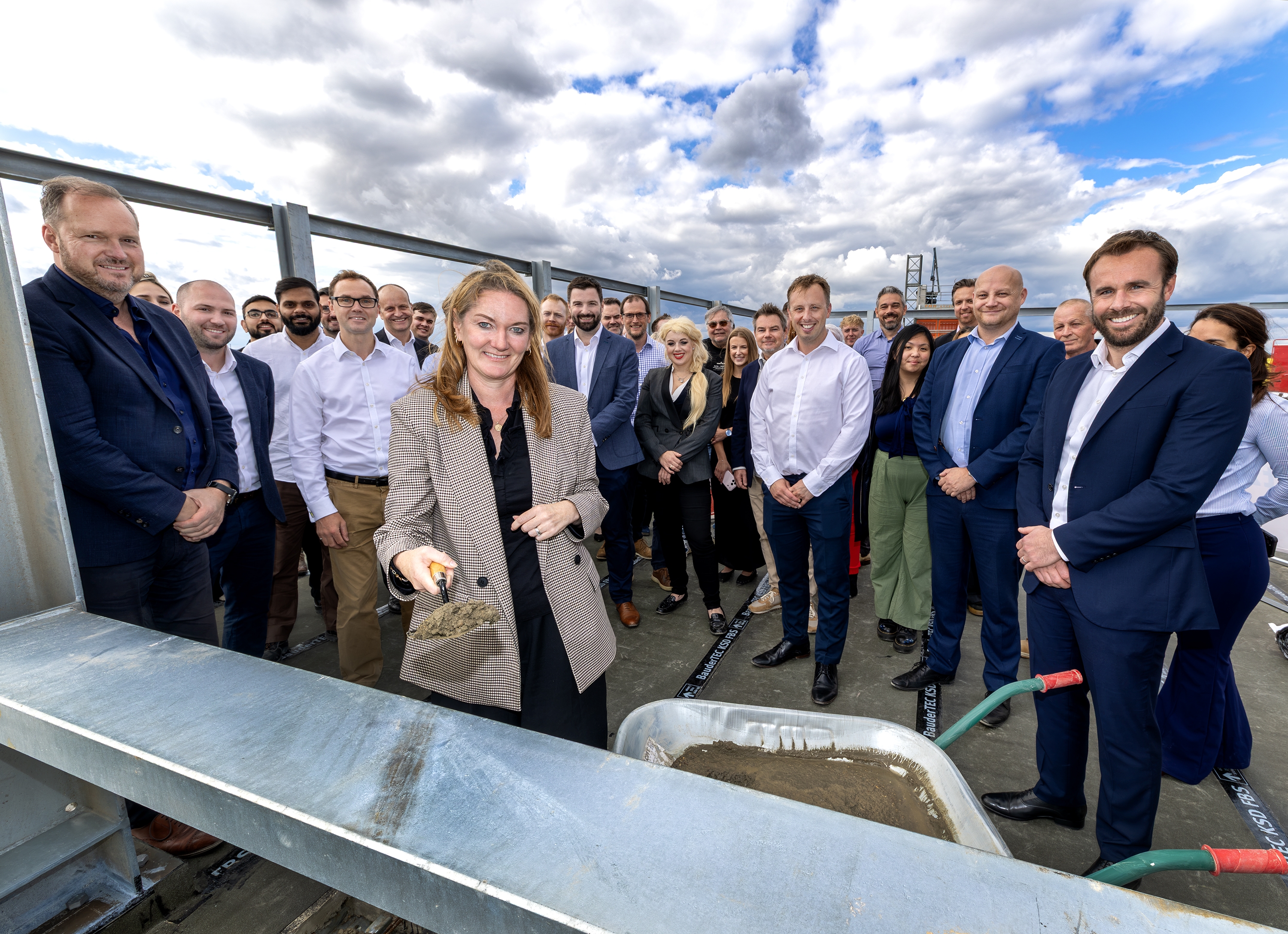 Dirac Building topping out ceremony at St John's Innovation Park Cambridge