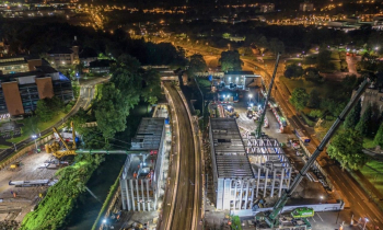 University of Birmingham shot at night